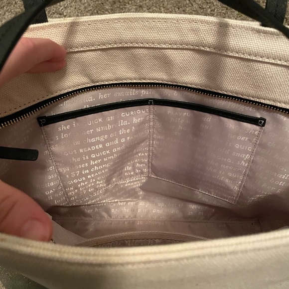 ✨HOST PICK✨ RARE Kate Spade x Disney Fairytale Large Canvas Tote with Sparkles - Picture 6 of 7